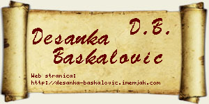 Desanka Baškalović vizit kartica